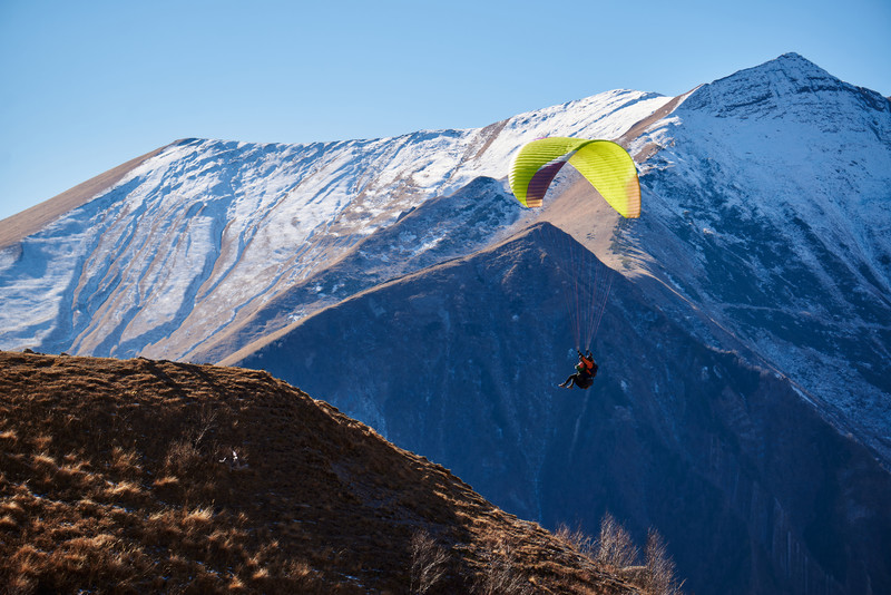 Paragliding in Gudauri, Georgia. 