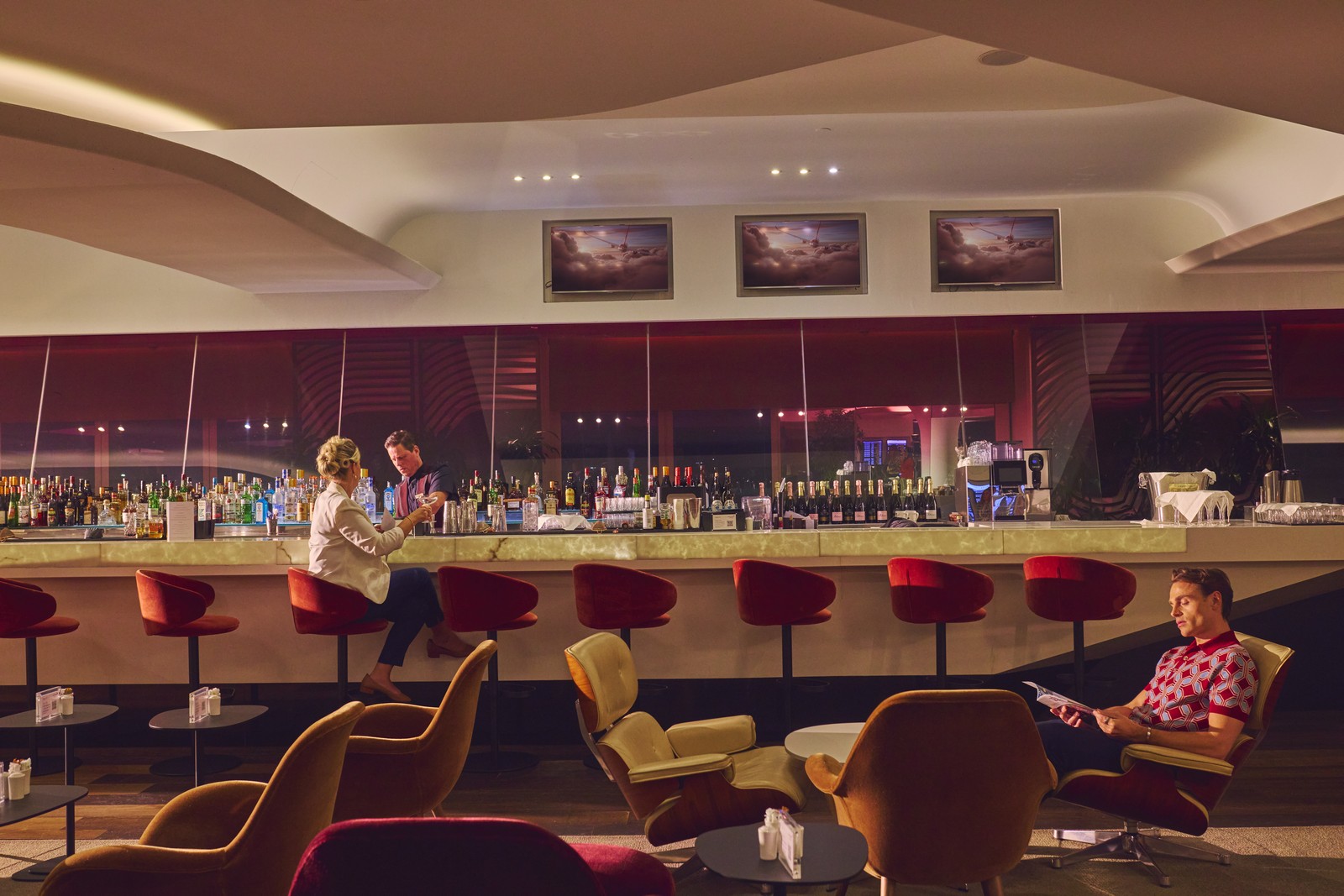 Virgin Atlantic Clubhouse Business Class Lounge in London Heathrow. Photo by Virgin Atlantic.